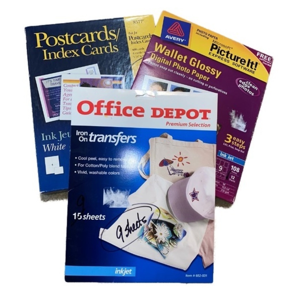 Avery inkjet bundle (photo, iron on, & postcard)